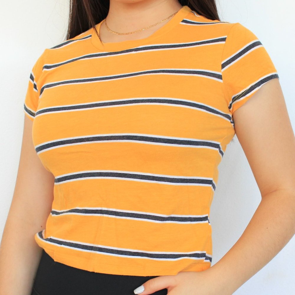 Pacsun yellow striped t-shirt